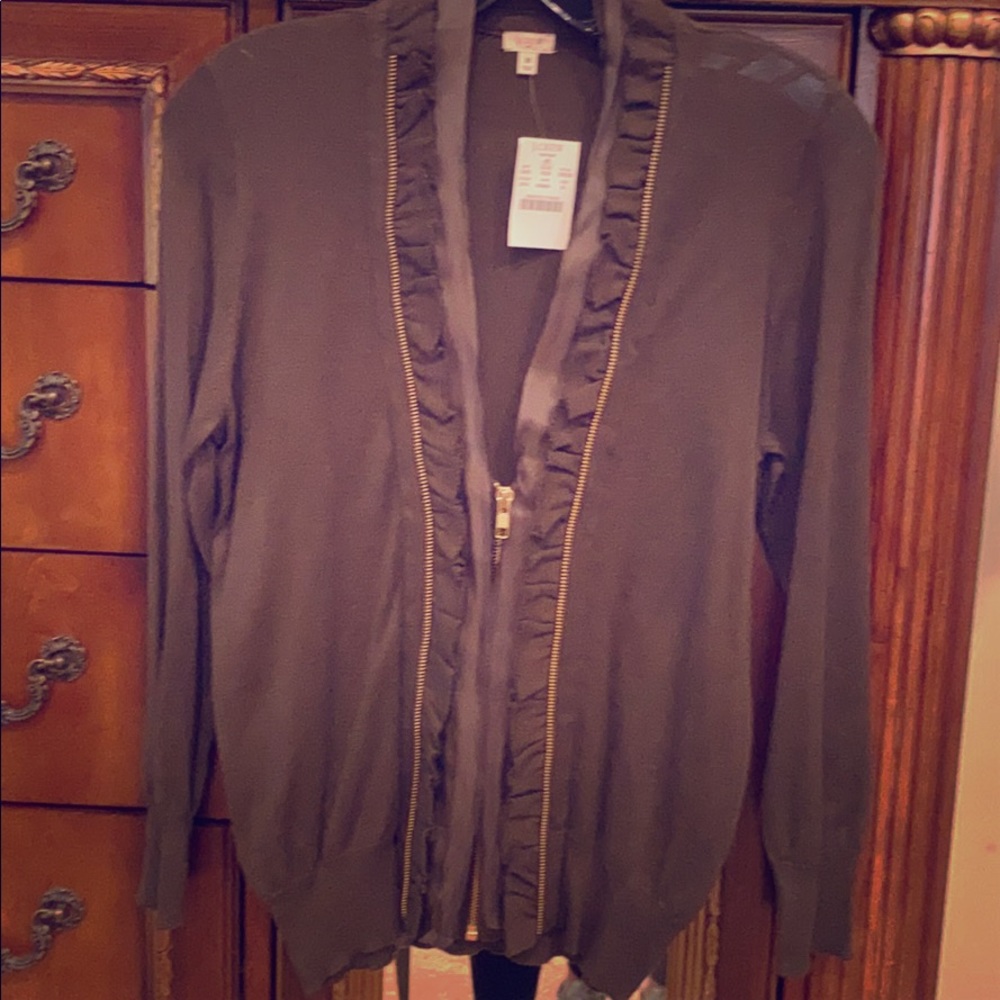 J.Crew cardigan silk sweater